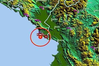 Slabiji zemljotres na tri kilometra od Ulcinja Slabiji zemljotres na tri kilometra od Ulcinja