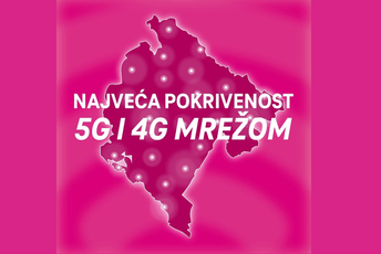 Crnogorski Telekom ima najveću pokrivenost 5G i 4G mrežom u zemlji Crnogorski Telekom ima najveću pokrivenost 5G i 4G mrežom u zemlji