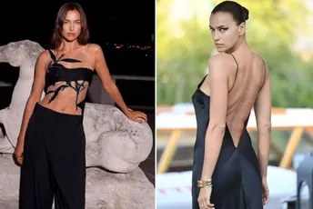 Upečatljiva modna izdanja Irine Šajk u Veneciji: Elegantna crna haljina i providni top Upečatljiva modna izdanja Irine Šajk u Veneciji: Elegantna crna haljina i providni top