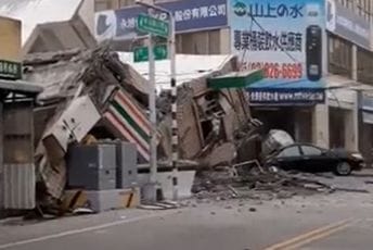 Snažan zemljotres pogodio Tajvan: Vozovi iskakali iz šina, srušene zgrade Snažan zemljotres pogodio Tajvan: Vozovi iskakali iz šina, srušene zgrade