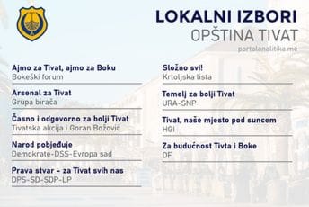 Tivat: Pred građanima devet izbornih lista Tivat: Pred građanima devet izbornih lista