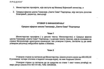 Gotovi i ugovori: Odlazeća Vlada daje skoro milion iz budžeta privatnim vjerskim školama SPC Gotovi i ugovori: Odlazeća Vlada daje skoro milion iz budžeta privatnim vjerskim školama SPC