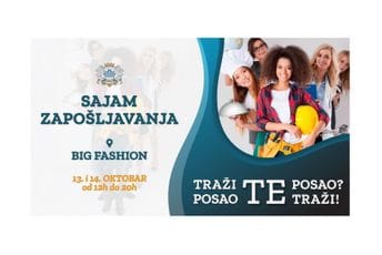 Drugi sajam zapošljavanja “Tražite posao? Posao te traži” 13. i 14. oktobra u Podgorici Drugi sajam zapošljavanja “Tražite posao? Posao te traži” 13. i 14. oktobra u Podgorici