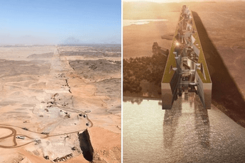 Snimci iz vazduha pokazuju početak izgradnje futurističkog megagrada u Saudijskoj Arabiji Snimci iz vazduha pokazuju početak izgradnje futurističkog megagrada u Saudijskoj Arabiji