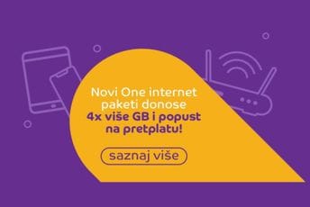 Nova One Net ponuda donosi više od 1 Terabajta interneta svakog mjeseca, za vaš dom ili mobilne uređaje Nova One Net ponuda donosi više od 1 Terabajta interneta svakog mjeseca, za vaš dom ili mobilne uređaje
