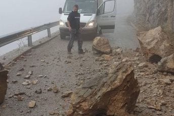 Odron na putu između Šavnika i Žabljaka Odron na putu između Šavnika i Žabljaka