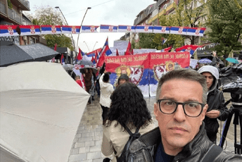 „Sa svojim narodom“: Dobričanin na protestu Srba na Kosovu „Sa svojim narodom“: Dobričanin na protestu Srba na Kosovu