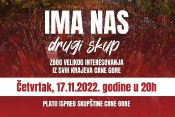 Zbog velikog interesovanja protest "Ima nas" u četvrtak od 20 časova Zbog velikog interesovanja protest "Ima nas" u četvrtak od 20 časova