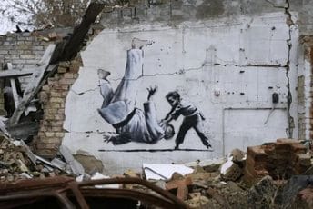 Benksi potvrdio da su grafiti u Ukrajini njegovo djelo Benksi potvrdio da su grafiti u Ukrajini njegovo djelo