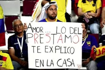 "Objasniću ti sve o kreditu": Navijač Ekvadora u centru pažnje zbog poruke sa jučerašnje utakmice "Objasniću ti sve o kreditu": Navijač Ekvadora u centru pažnje zbog poruke sa jučerašnje utakmice