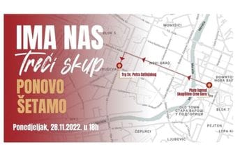 IMA NAS: Pogledajte rutu večerašnje protestne šetnje kroz Podgoricu IMA NAS: Pogledajte rutu večerašnje protestne šetnje kroz Podgoricu