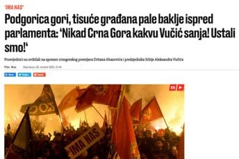 Od "Podgorica gori" do "nema Đukanovića": Ovako su u regiji izvijestili o sinoćnjem protestu Od "Podgorica gori" do "nema Đukanovića": Ovako su u regiji izvijestili o sinoćnjem protestu