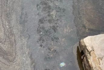 Masna fleka u moru kod Tivta