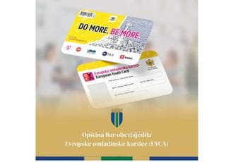 Opština Bar obezbijedila 1000 besplatnih omladinskih kartica EYCA Opština Bar obezbijedila 1000 besplatnih omladinskih kartica EYCA
