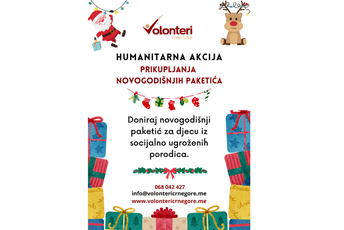 Volonteri CG: Pokrenuta akcija prikupljanja novogodišnjih paketića Volonteri CG: Pokrenuta akcija prikupljanja novogodišnjih paketića