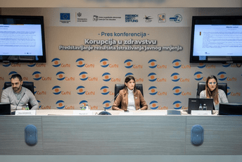 Gotovo 60 odsto građana Crne Gore smatra da je korupcija prisutna u zdravstvu Gotovo 60 odsto građana Crne Gore smatra da je korupcija prisutna u zdravstvu