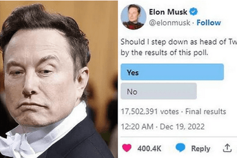 Korisnici Tvitera izglasali da Ilon Mask odstupi s mjesta direktora Korisnici Tvitera izglasali da Ilon Mask odstupi s mjesta direktora