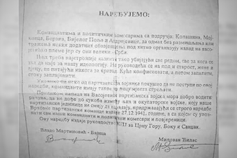 Po autoru falsifikata, ispada da je Đilas 1942. kucao u Wordu Falsifikat koji je na društvenim mrežama plasiran kao originalni dokument
