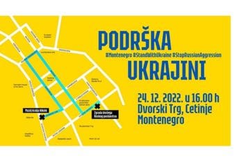 Danas šetnja podrške na Cetinju: Ukrajina i dalje čvrsto stoji u odbrani države i neće se predati Danas šetnja podrške na Cetinju: Ukrajina i dalje čvrsto stoji u odbrani države i neće se predati
