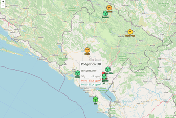 Podgorica večeras zagađenija od Pljevalja Podgorica večeras zagađenija od Pljevalja