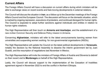 Sastanak ministara EU: Kriza u Crnoj Gori među temama poput Etiopije, Irana, Avganistana i Nagorno-Karabaha Sastanak ministara EU: Kriza u Crnoj Gori među temama poput Etiopije, Irana, Avganistana i Nagorno-Karabaha