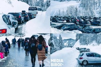 (VIDEO) Posjetioci hrle ka Ski centru Kolašin 1600 (VIDEO) Posjetioci hrle ka Ski centru Kolašin 1600
