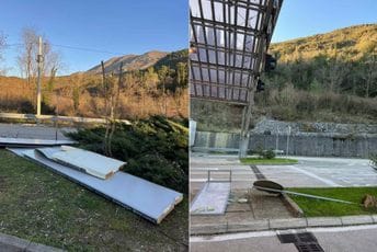 Olujni vjetar oštetio i infrastrukturu graničnog prelaza Debeli brijeg Olujni vjetar oštetio i infrastrukturu graničnog prelaza Debeli brijeg