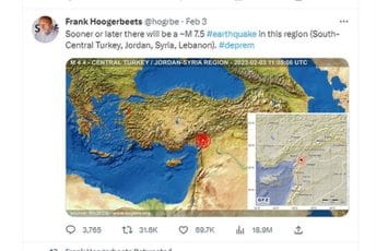 Nevjerovatna slučajnost: Holanđanin prije tri dana najavio da će Tursku pogoditi snažan zemljotres Nevjerovatna slučajnost: Holanđanin prije tri dana najavio da će Tursku pogoditi snažan zemljotres