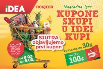 Startuje nagradna igra "Kupone skupi, u Idei kupi", sjutra prvi kupon Startuje nagradna igra "Kupone skupi, u Idei kupi", sjutra prvi kupon