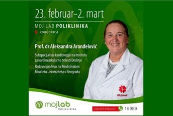 Prof. dr Aleksandra Aranđelović, kardiolog u Moj Lab poliklinici od 23.2. do 2.3. Prof. dr Aleksandra Aranđelović, kardiolog u Moj Lab poliklinici od 23.2. do 2.3.