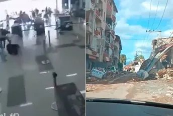 Snimci snažnog zemljotresa u Tadžikistanu: Panika na aerodromu i urušene zgrade Snimci snažnog zemljotresa u Tadžikistanu: Panika na aerodromu i urušene zgrade