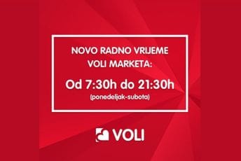 Novo radno vrijeme maloprodajnih objekata kompanije Voli Novo radno vrijeme maloprodajnih objekata kompanije Voli