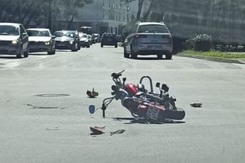 Podgorica: U saobraćajnoj nezgodi oboren motociklista Podgorica: U saobraćajnoj nezgodi oboren motociklista