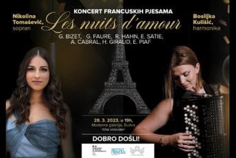 „Noći ljubavi“: Koncert francuskih pjesama sjutra u Budvi „Noći ljubavi“: Koncert francuskih pjesama sjutra u Budvi