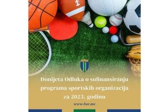Opština Bar: Podrška za trideset jednu sportsku organizaciju u iznosu od 94.000 eura Opština Bar: Podrška za trideset jednu sportsku organizaciju u iznosu od 94.000 eura