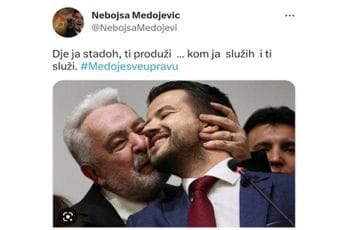 "Đe ja stadoh ti produži": Medojević objavio fotografiju Milatovića i Krivokapića "Đe ja stadoh ti produži": Medojević objavio fotografiju Milatovića i Krivokapića