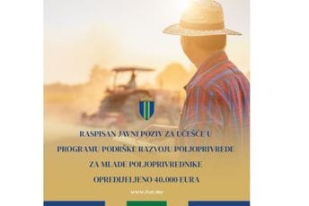 Opština Bar: Za mlade poljoprivrednike opredijeljeno 40.000 eura Opština Bar: Za mlade poljoprivrednike opredijeljeno 40.000 eura