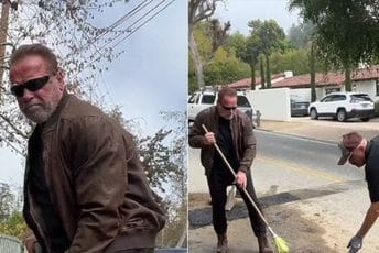 Uzeo stvari u svoje ruke: Švarceneger popunio rupu na putu u Los Anđelesu Uzeo stvari u svoje ruke: Švarceneger popunio rupu na putu u Los Anđelesu