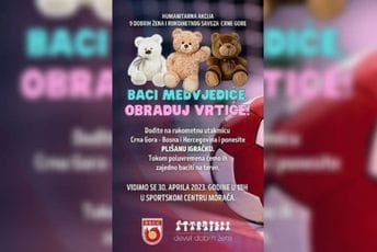 "Baci medvjediće, obraduj vrtiće": Rukomenta utakmica u znaku humanitarne akcije Pobjeda