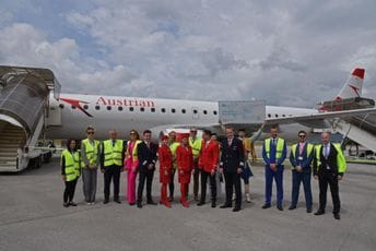 Beč i Tivat prvi put povezani direktnom avio linijom: Svečani doček za inauguralni let Austrian Airlinesa Beč i Tivat prvi put povezani direktnom avio linijom: Svečani doček za inauguralni let Austrian Airlinesa
