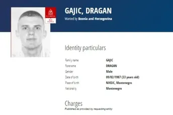 Ko je uhapšeni crnogorski državljanin u Sarajevu: Više puta bio na Interpolovoj crvenoj potjernici, dobro poznat policiji