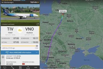 Avion Air Montenegra, uprkos zabrani Litvanije, letio preko Bjelorusije Avion Air Montenegra, uprkos zabrani Litvanije, letio preko Bjelorusije