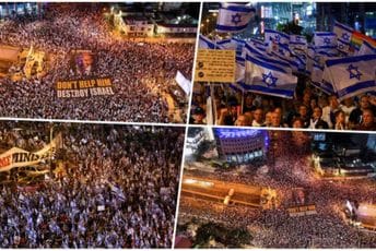 U Izraelu održan 24. masovni protest protiv reforme pravosuđa U Izraelu održan 24. masovni protest protiv reforme pravosuđa