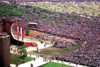 Na ovaj je datum Milošević održao miting na Gazimestanu Na ovaj je datum Milošević održao miting na Gazimestanu