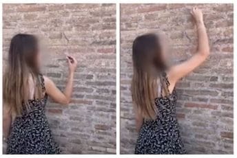 Uklesala slovo na zidu Koloseuma: Prijeti joj zatvorska kazna i novčana do 15.000 eura Uklesala slovo na zidu Koloseuma: Prijeti joj zatvorska kazna i novčana do 15.000 eura