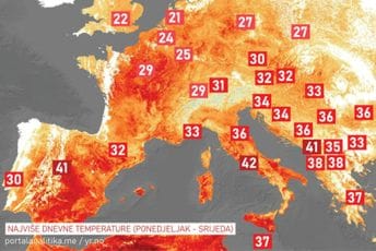 Podgorica će ove sedmice biti među tri najtoplija glavna grada u Evropi