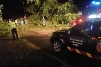 Nikšićki vatrogasci sanirali posljedice nevremena: Olujni vjetar oštetio krovove, lomio stabla Nikšićki vatrogasci sanirali posljedice nevremena: Olujni vjetar oštetio krovove, lomio stabla