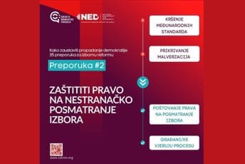 CDT: Zaštititi pravo na nestranačko posmatranje izbora CDT: Zaštititi pravo na nestranačko posmatranje izbora