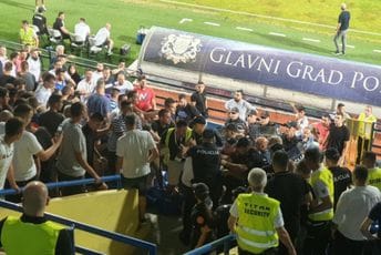 Pod Goricom bilo i incidenata: Sve krenulo zbog dresa Zvezde, na kraju više navijača izbačeno sa tribine