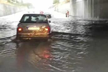 Podgorički vatrogasci obišli kritične tačke: Podvožnjak na Zlatici zatvoren za saobraćaj